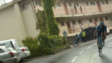 El duro choque en el Tour de Francia: ¡contra una señal de tránsito!