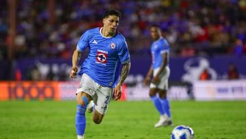 Jorge Sanchez of Cruz Azul during the 8th round match between Atletico San Luis and Cruz Azul as part of the Liga BBVA MX, Torneo Apertura 2024 at Alfonso Lastras Stadium on September 17, 2024 in San Luis Potosi, Mexico.