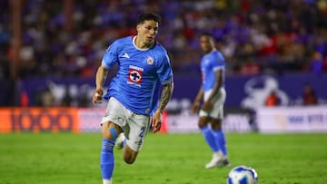 Jorge Sanchez of Cruz Azul during the 8th round match between Atletico San Luis and Cruz Azul as part of the Liga BBVA MX, Torneo Apertura 2024 at Alfonso Lastras Stadium on September 17, 2024 in San Luis Potosi, Mexico.