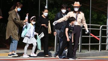 Estudiantes de Corea del Sur. 