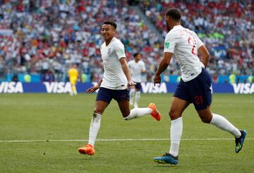 Una jugada de Lingard haciéndose una pared con Sterling y el volante la pegó a la escuadra panameña.