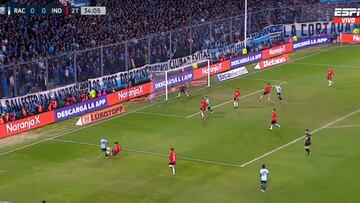 Loyola enamora a los hinchas de Independiente por esta jugada: una muralla ante Racing