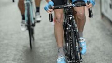El británico Chris Froome (Sky) durante la novena etapa de la Vuelta España 2014 disputada hoy.