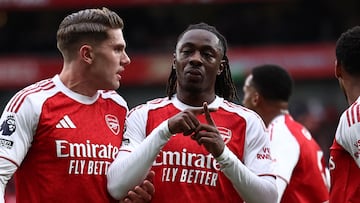 Eberechi Eze opened his account against his old club at the Emirates. Arsenal remain four points clear at the top of the table.