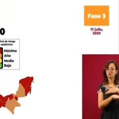 Mapa de México del semáforo epidemiológico del 20 al 26 de julio