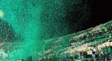 Estadio lleno y verde para acompañar a Nacional.