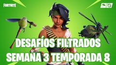 Fortnite Battle Royale: Desaf&iacute;os filtrados de la Semana 3 de la Temporada 8