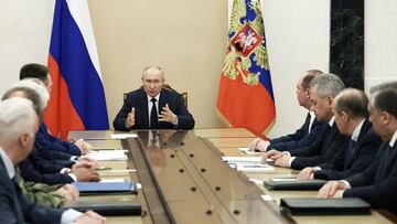 Russian President Vladimir Putin holds a meeting with heads of Russian security services in Moscow, Russia, June 26, 2023. Sputnik/Valery Sharifulin/Pool via REUTERS ATTENTION EDITORS - THIS IMAGE WAS PROVIDED BY A THIRD PARTY.