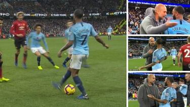 El City vence al United y Sterling se lleva una bronca de Pep