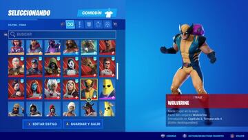 Equipamos el skin Wolverine en la Taquilla