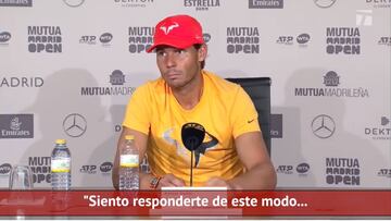 Nadal con un periodista: "Juego cuando y donde quiero jugar"