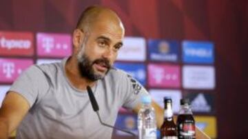 Guardiola, en sala de prensa.