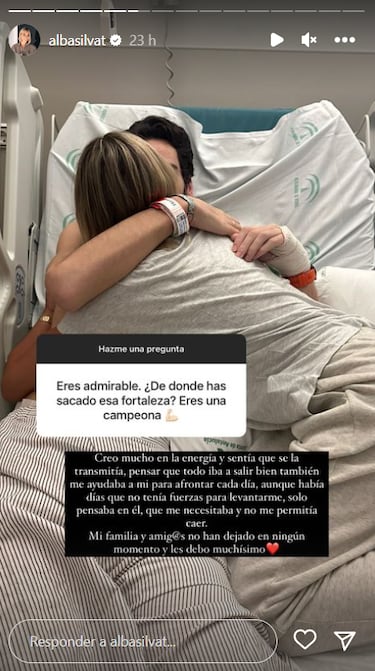 Alba Silva publica una nueva imagen del paso de Sergio Rico por el hospital