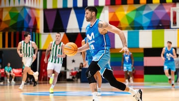Patricio Garino, alero del Movistar Estudiantes, durante el amistoso frente al Betis de este verano en el Movistar Academy Magariños.