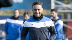 Sergio Garc&iacute;a, durante un entrenamiento con el Espanyol. 