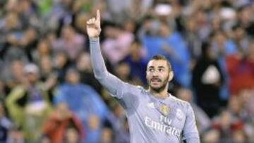Benzema, autor del primer gol del Madrid al Manchester City.