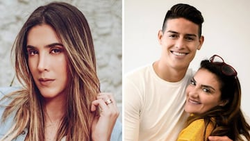 Im&aacute;genes de Daniela Ospina y de James Rodr&iacute;guez abrazando a su madre, Daniela Ospina