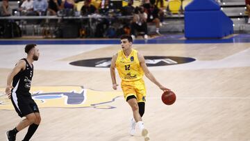 Carlos Alocén, en su estreno con el Gran Canaria.