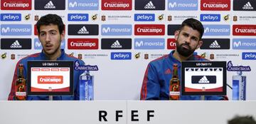 Rueda de prensa de Diego Costa y Dani Parejo.