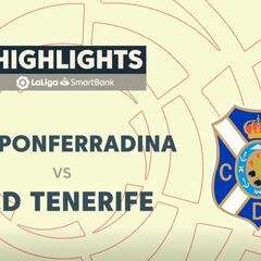 Resumen y goiles del Ponferradina vs Tenerife de LaLiga SmartBank