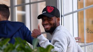 Lemar, a su llegada a la concentración de la selección francesa.