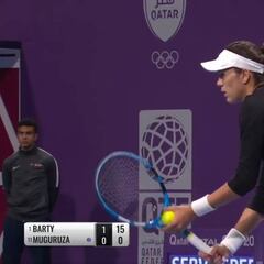 Barty ejerce de líder y frena la progresión de Muguruza