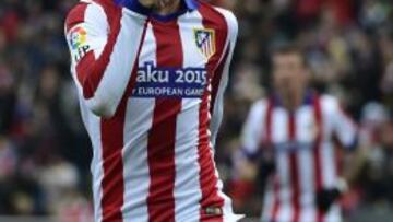 Griezmann celebra su gol en el derbi del sábado, el tercero del Atleti al Madrid.