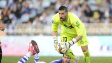 Kiko Casilla, en un partido con el Espanyol.