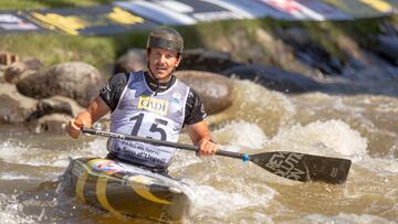 Miquel Trave en la final de la Copa del Mundo de piragüismo.