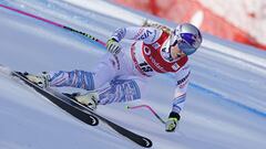 Lindsey Vonn compite en la prueba de descenso de la Copa del Mundo de  Cortina d&#039;Ampezzo.