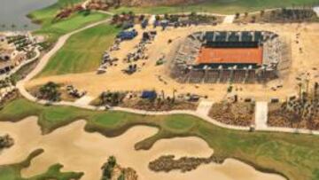 ENTORNO IDÍLICO. La eliminatoria frente a Israel se disputará por primera vez en la pista de tenis ubicada en medio de un campo de golf.