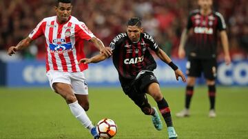 Luis Narvaez of Colombia&#039;s Junior Barranquilla during their 2018 Copa Sudamericana Final.