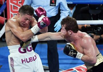 El triunfo de Canelo sobre Golovkin en imágenes