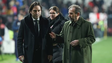 Raúl Martín Presa y el presidente del Getafe Ángel Torres Sánchez.