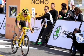 Geraint Thomas durante el Tour de France celebrado en el pa¨ªs asi¨¢tico.