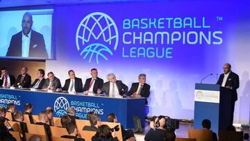 Una imagen de la presentación de la Basketball Champions League.