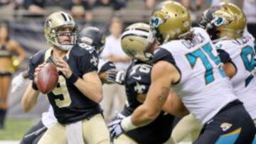 Drew Brees ya ha puesto el ojo en el punto exacto en el que podr&aacute; la bola.