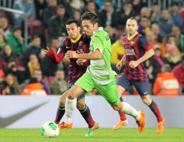Copa del Rey. Barcelona-Getafe. Pablo Sarabia y Pedro.
