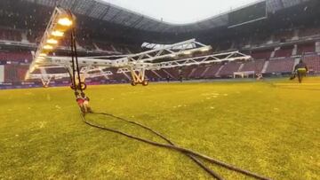 El Osasuna muestra cómo está trabajando para poder tener El Sadar en las mejores condiciones