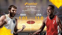 Real Madrid vs. Coviran Granada: horario, TV, estadísticas, clasificación y pronósticos