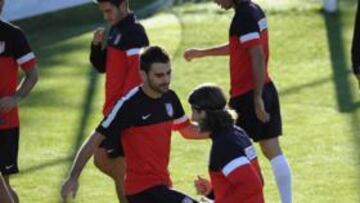 <b>VUELTA. </b>Adrián, ayer en su regreso a los entrenamientos con el resto del equipo.