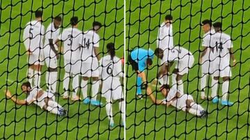 Tensions flare at Real Madrid as Rüdiger aggressively adjusts Endrick’s position in the wall