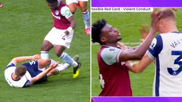 Pérdida completa de papeles en la Premier: vean el cruce de cables de Kudus que le costó la expulsión