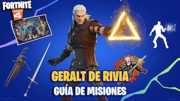 Geralt de Rivia en Fortnite: cómo conseguir su skin completando sus Misiones