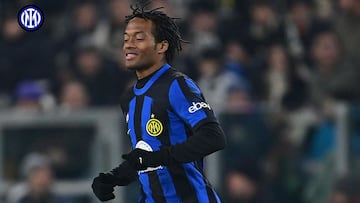 Juan Guillermo Cuadrado durante un partido de Inter.