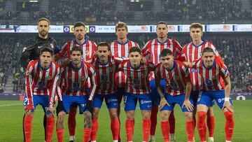 El once del Atlético en Valladolid.