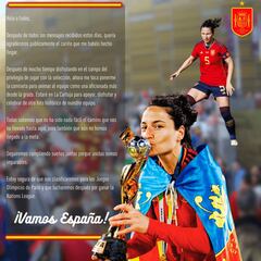 Respuesta de grande de Ivana con La Roja