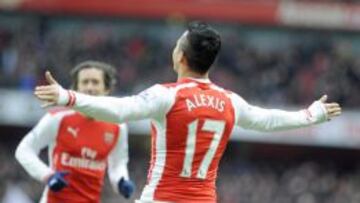 Alexis S&aacute;nchez ha participado de forma directa en m&aacute;s de la mitad de los goles de Arsenal en los primeros 20 partidos.