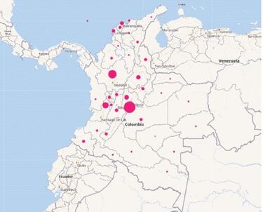 Mapa de casos y muertes por coronavirus por departamentos en Colombia: hoy, 26 de febrero