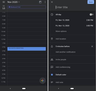 El modo oscuro llega por fin a Google Calendar